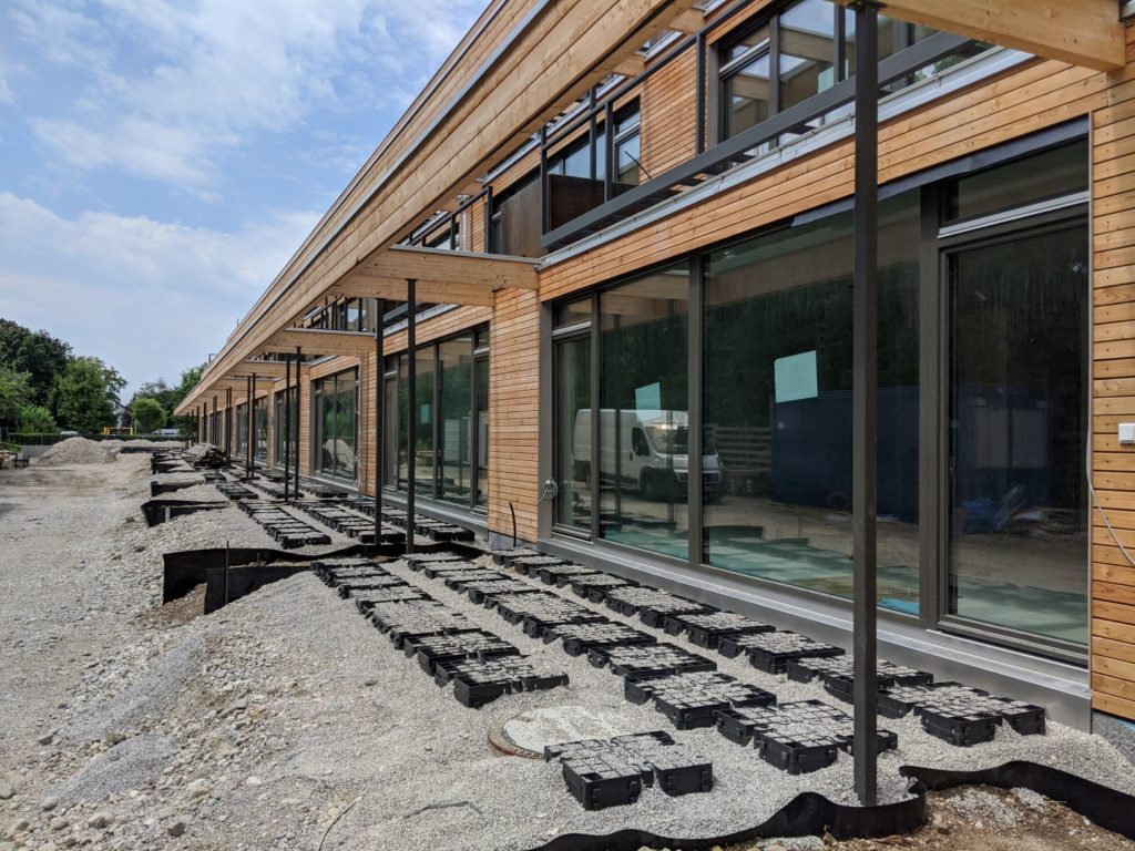 21. Juli 2020: Der Unterbau der Terrassen.