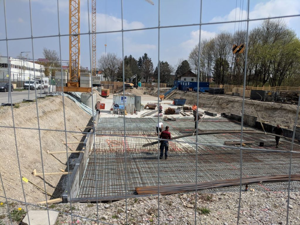 15. April 2019: Das Fundament entsteht.